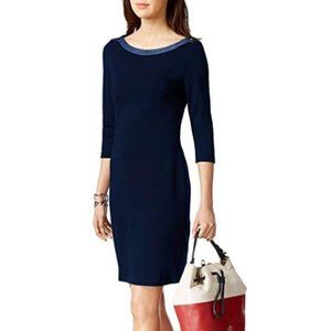 Tommy Hilfiger Navy 3/4 Sleeve Boat Neck dress